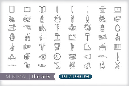 Minimal the arts icons, an Outline Icon by Picture Window