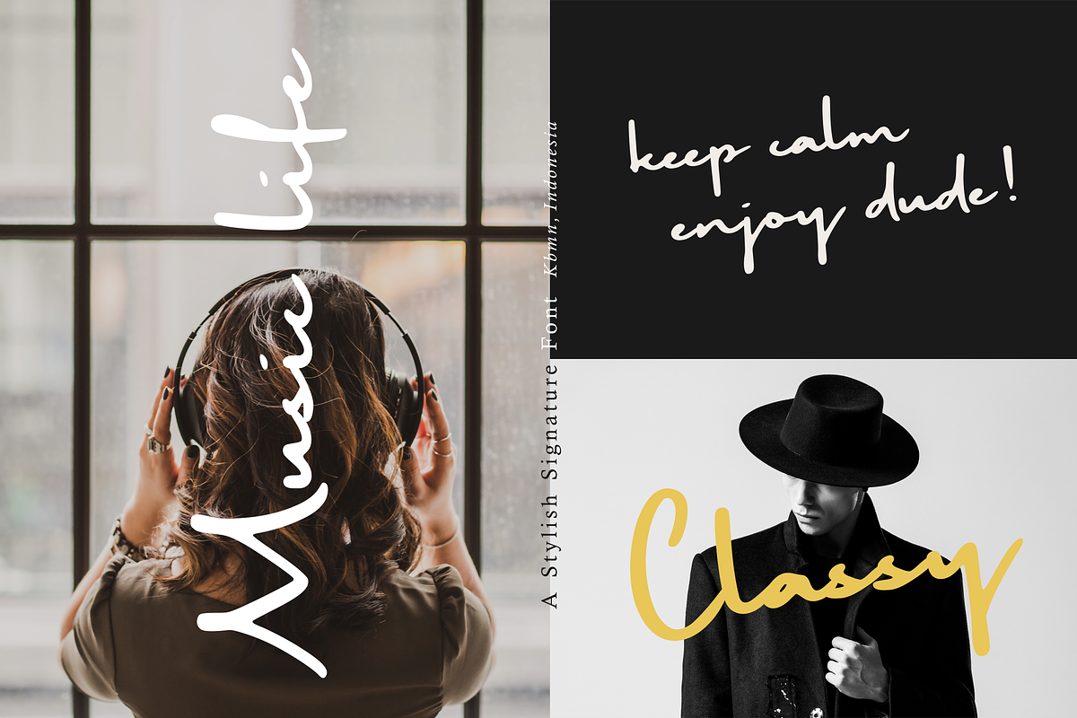 Trilogi Materialism Signature Font, a Script Font by Allouse Studio (Photo 3 of 10)