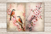 Sakura Junk Journal Pages, a Seasonal Illustration by GlamArtZhanna (Thumbnail 6 of 10)