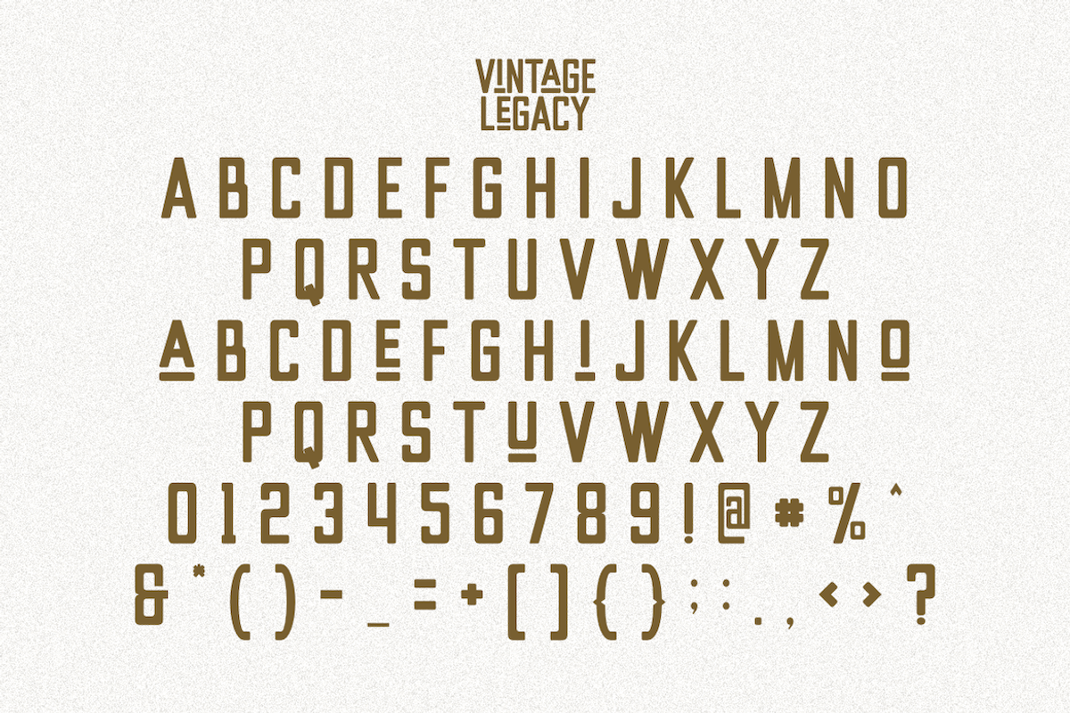 Vintage Legacy – Bold Modular Sans, a Sans Serif Font by Masyafi Studio (Photo 2 of 6)