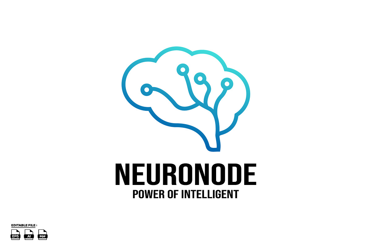 Brain Technology Gradient Logo, a Branding & Logo Template by LOGTURNAL