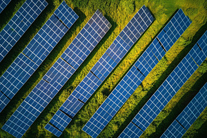 Several solar panels are positioned, a Photo by Iftikhar Alam