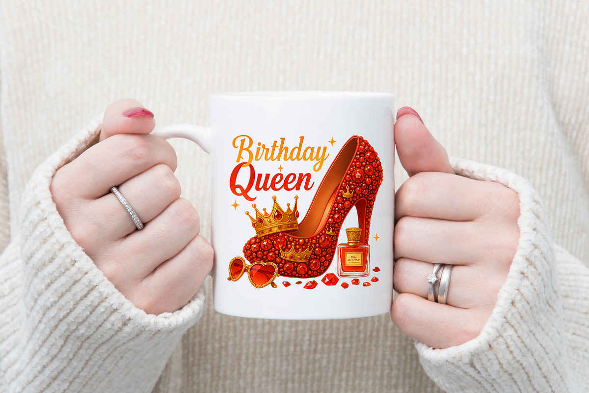 Birthday Png Glitter Birthday Queen, a Graphic by designcity5 (Photo 4 of 4)