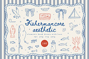 Fishermancore aesthetic illustration, a Seasonal Illustration by Cute vector (Thumbnail 1 of 17)