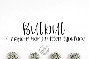 Bulbul | A Modern Handwritten Font
