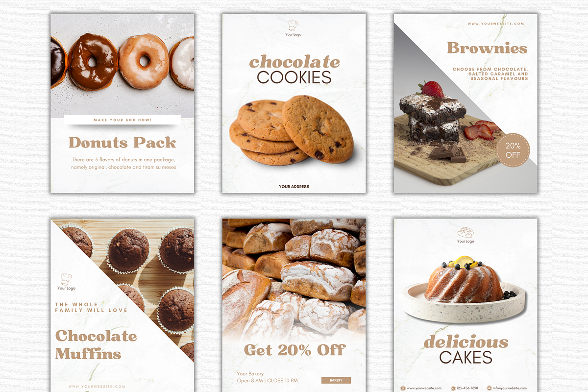Bakery Instagram Templates, a Social Media Template by Talipic Designs (Photo 3 of 8)