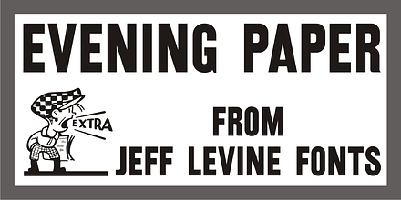 Evening Paper JNL, a Sans Serif Font by Jeff Levine Fonts