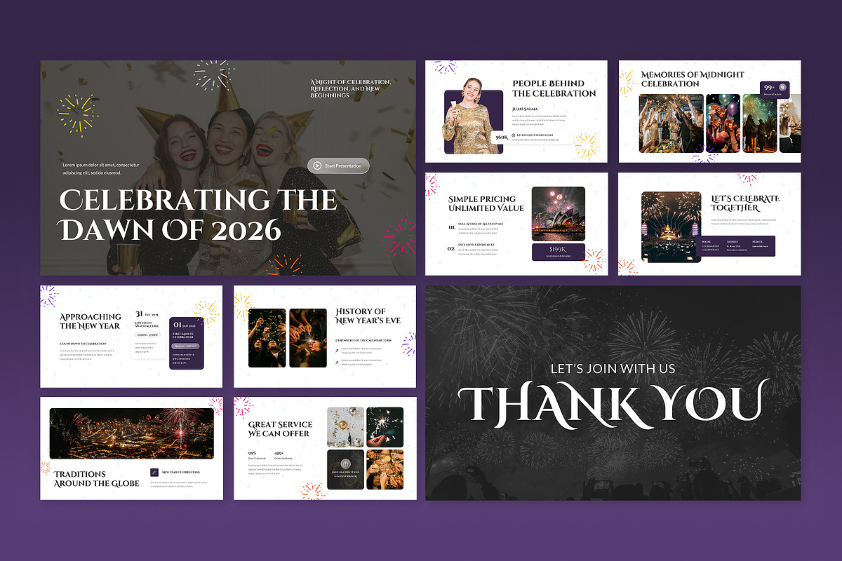 New Year's Eve Celebration PPT, a Presentation Template by Antstheme (Photo 3 of 4)