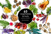60 Vegetabiles and Fruits., an Illustration by Tatiana Davidova (Thumbnail 1 of 3)