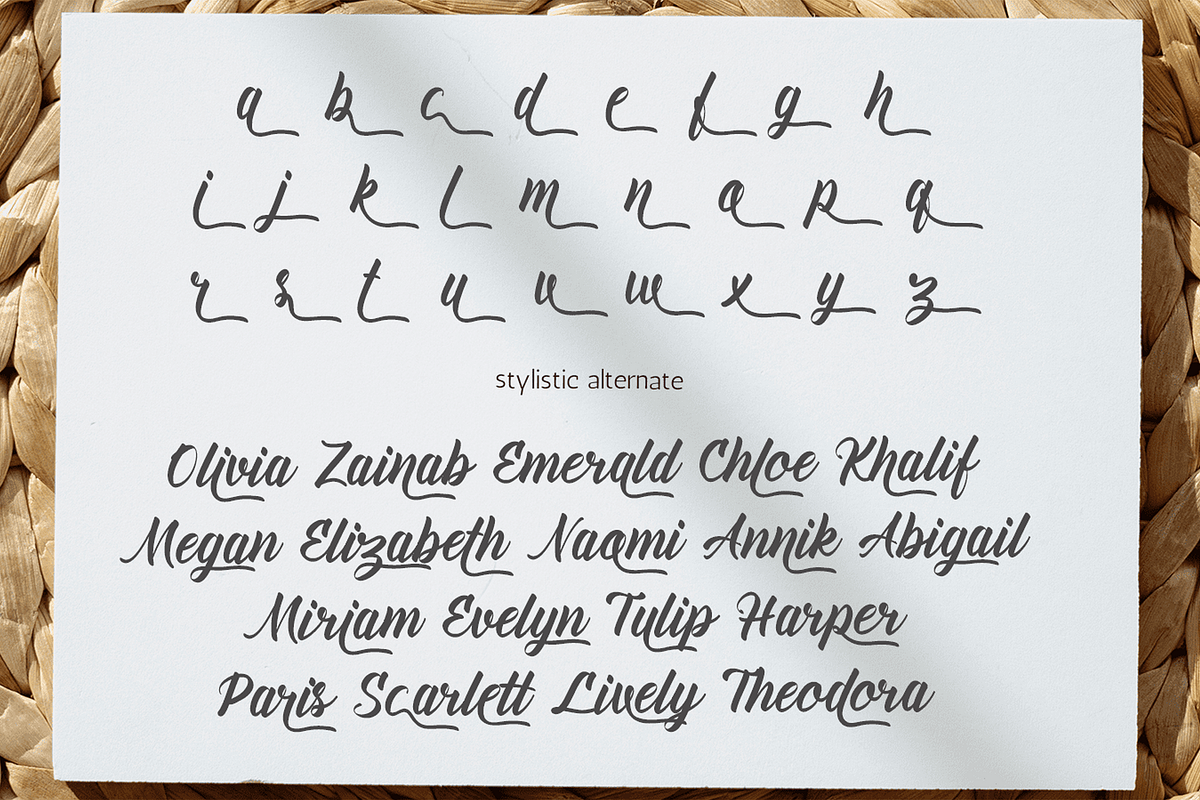 Amiable Forsythia Font, a Script Font by Letterhanna Studio (Photo 18 of 19)