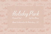 HOLIDAY PARK: Vintage Florida Hotel, a Script Font by Chez Núñez (Thumbnail 1 of 3)