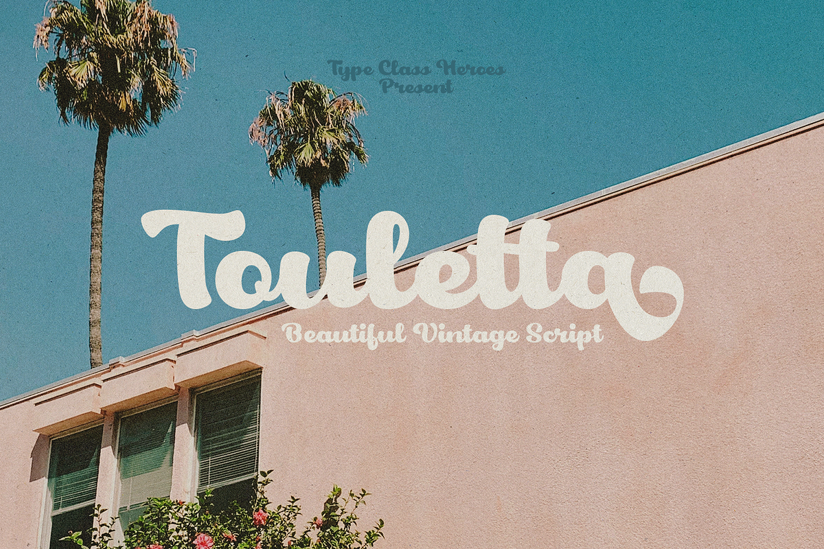 Touletta Retro Script, a Script Font by TypeClassHeroes (Photo 1 of 15)