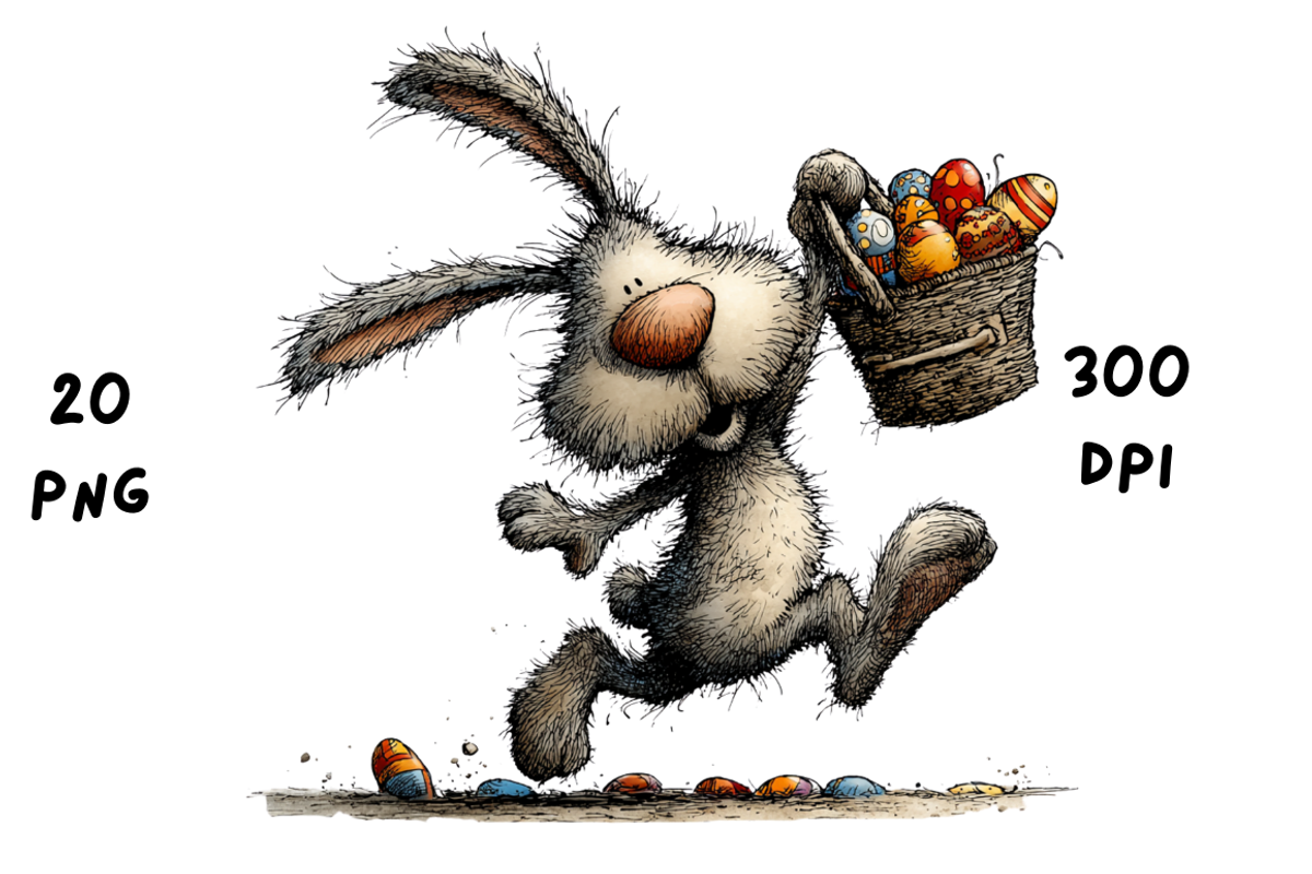 Whimsical Floral Easter Rabbit, an Animal Illustration by GiraffeCreative (Photo 15 of 20)