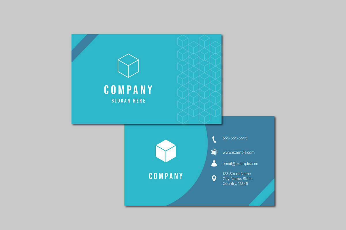 Blue and White Business Card, a Templates & Theme by studiogstock (Photo 1 of 2)