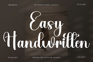 Easy Handwritten, a Handwritten Font by InermediaSTUDIO