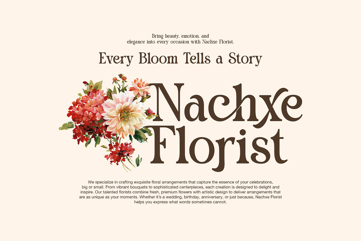 Rumie Denim Elegant Serif Font, a Serif Font by Graphicxell (Photo 6 of 8)