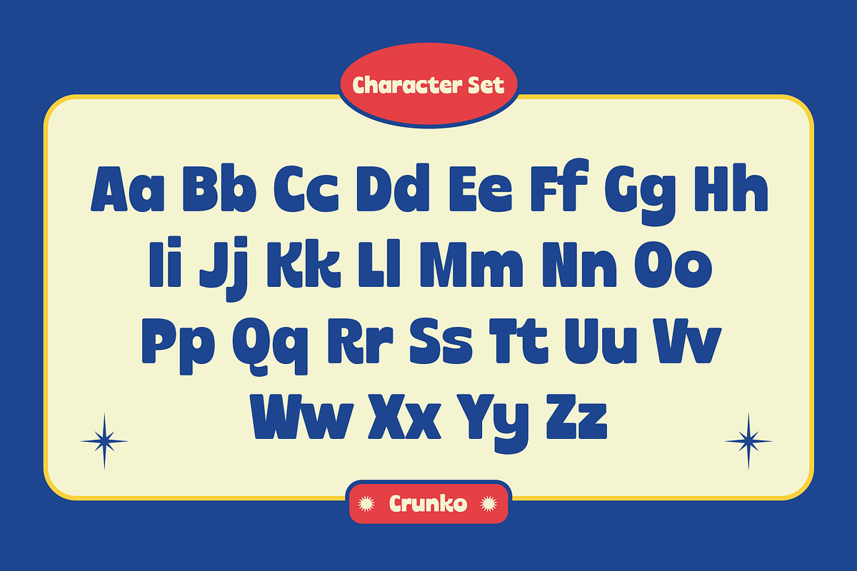 Crunko – Cute Retro Sans Font, a Sans Serif Font by Tiptop Graphic (Photo 3 of 9)