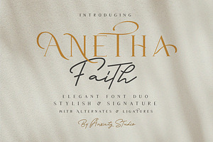 Anetha Faith Signature Font Duo