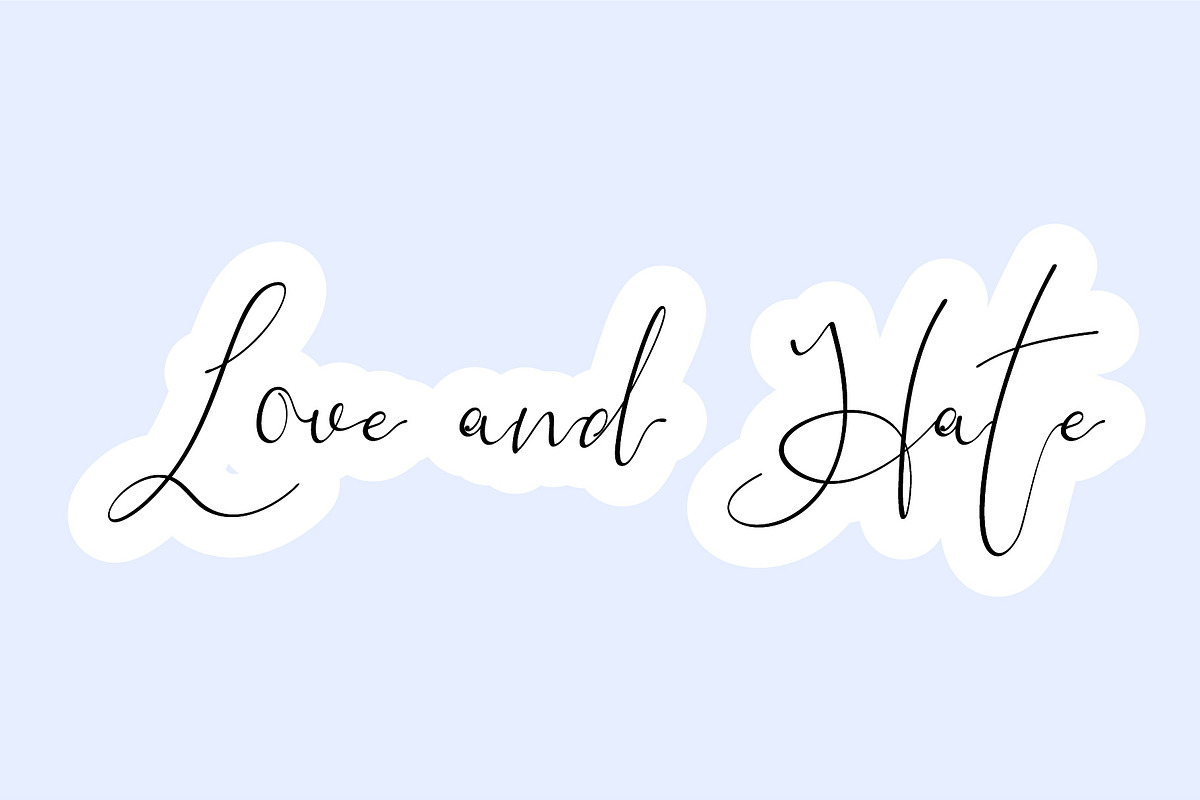 Love and Hate - Handwritten Font, a Script Font by Fonteca