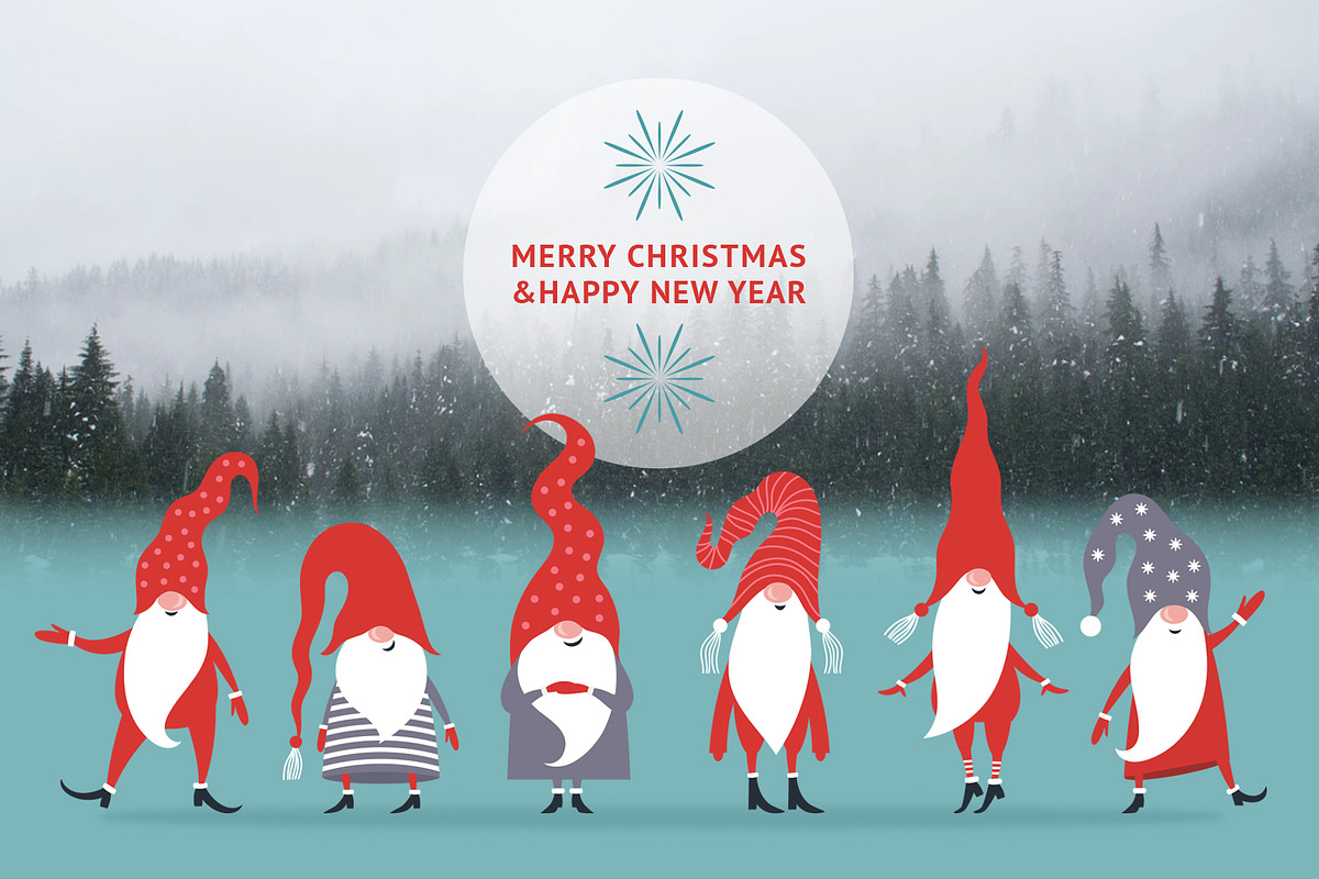 Christmas Gnomes, a Seasonal Illustration by lenlis (Photo 8 of 9)