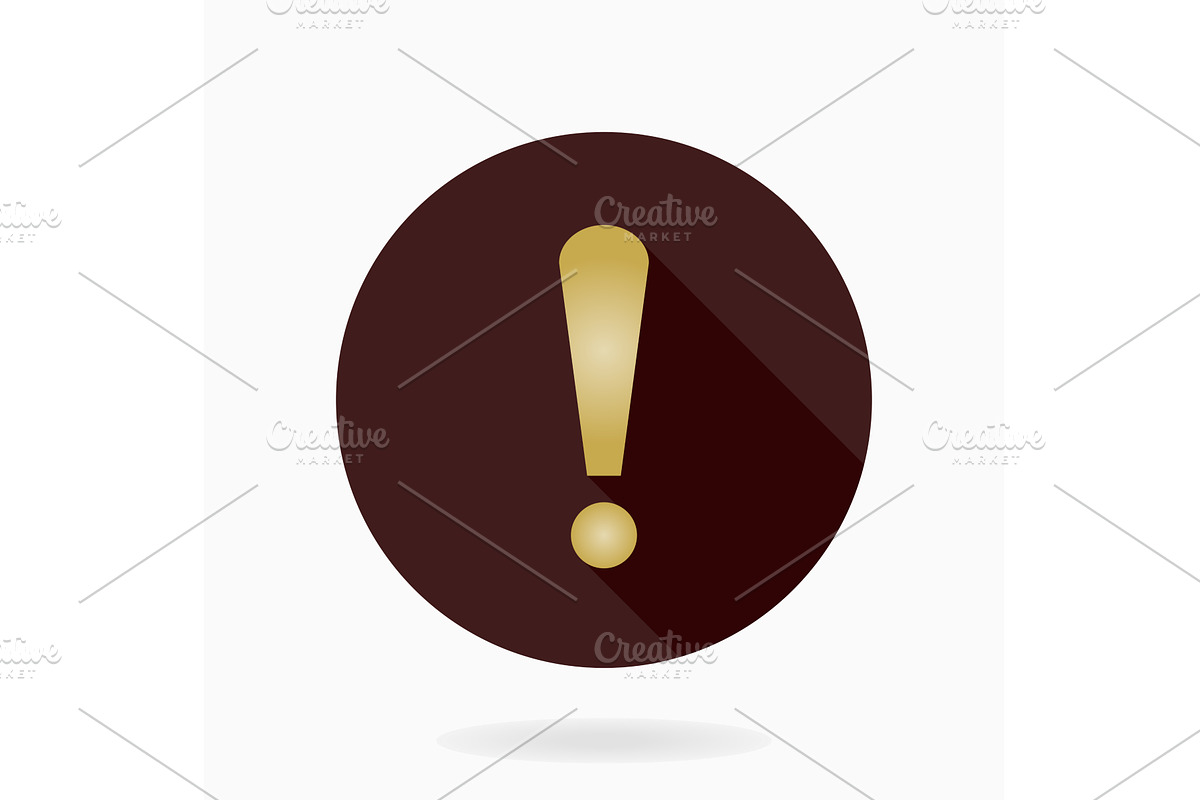 Modern Vector Exclamation Icon in, an Outline Icon by FineArtStudio (Photo 1 of 3)