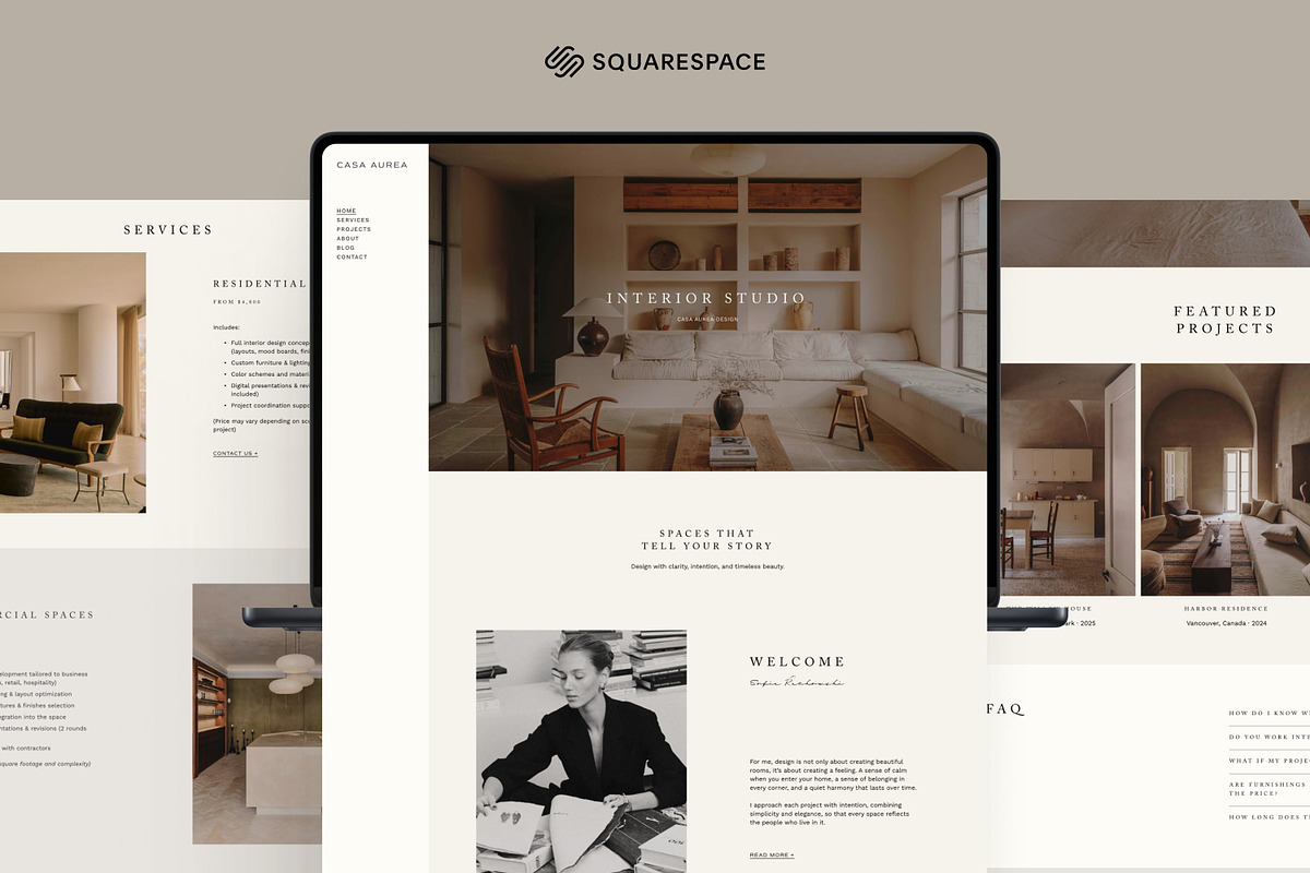 Squarespace Template Interior Design, a Squarespace Template by The Soft Voice (Photo 1 of 9)