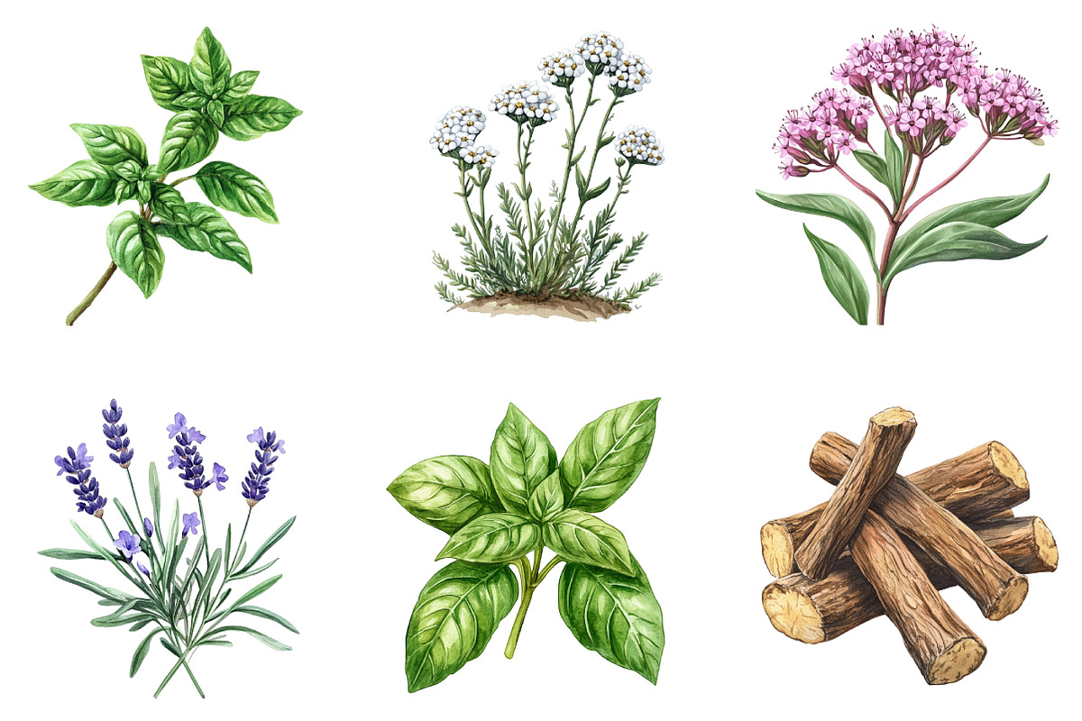 Medicinal Herbs Clipart, an Illustration by DreamArtGraphic (Photo 5 of 5)