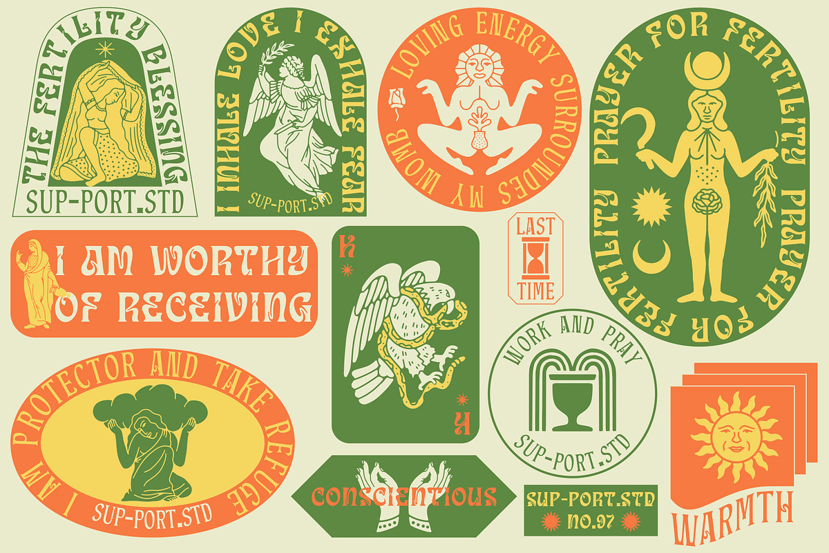 SP GELASKY Psychedelic Font, a Serif Font by Sup.Port Studio (Photo 9 of 16)