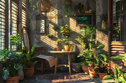 Room filled with numerous potted pla, a Photo by Iftikhar Alam