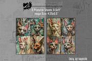 Whimsical Doll Cat Scrapbook Pages, an Animal Illustration by Digital Art Mahdiseño (Thumbnail 5 of 10)