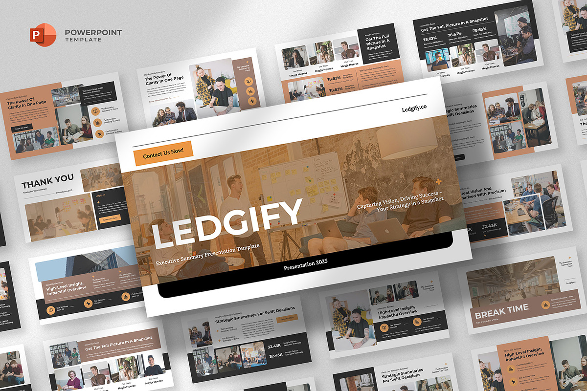 Executive Summary Powerpoint, a Presentation Template by fluffstudio (Photo 1 of 4)