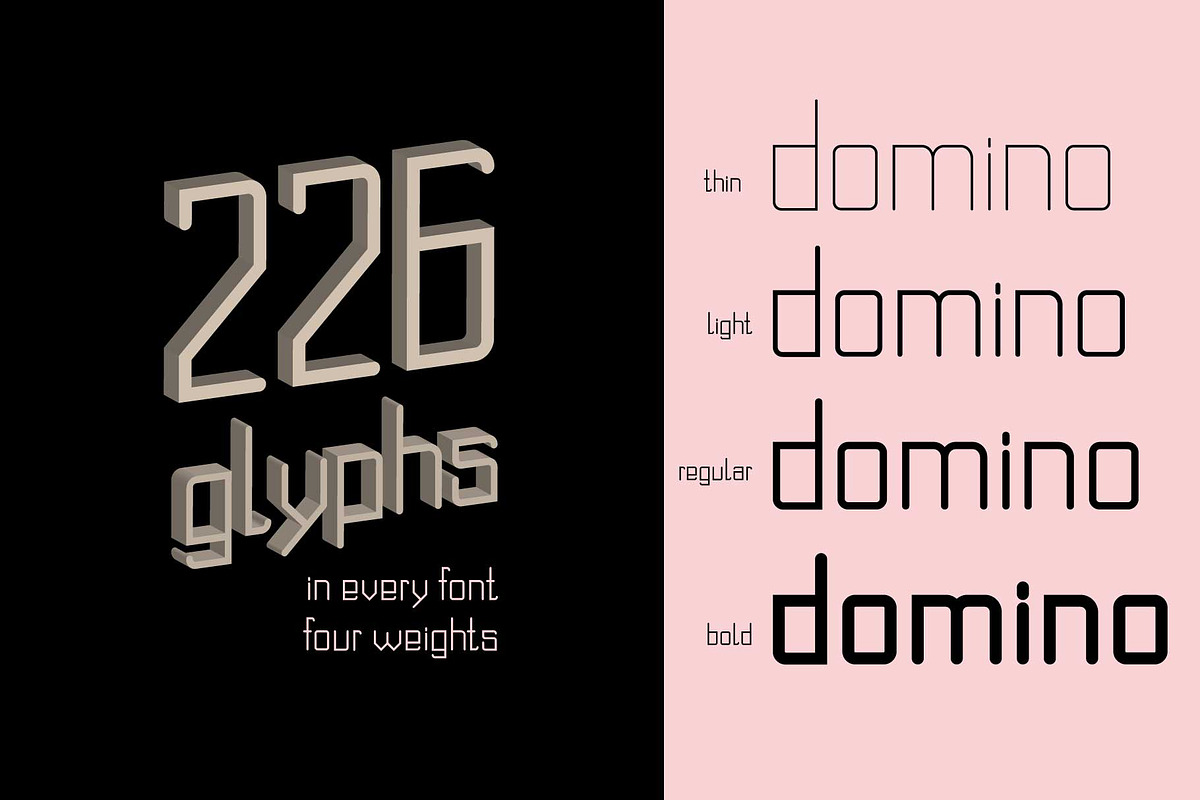 Domino font family preview 4