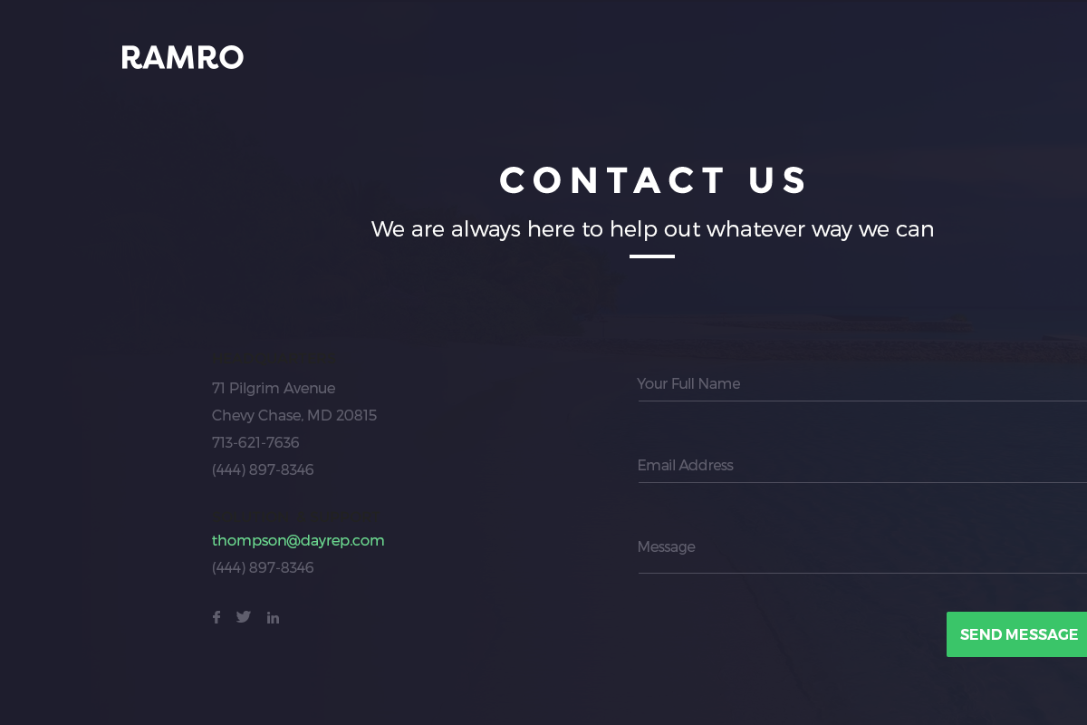 Ramro Web UI Kit - Contact us, an UI Kit Template by Danfe Designs (Photo 11 of 11)