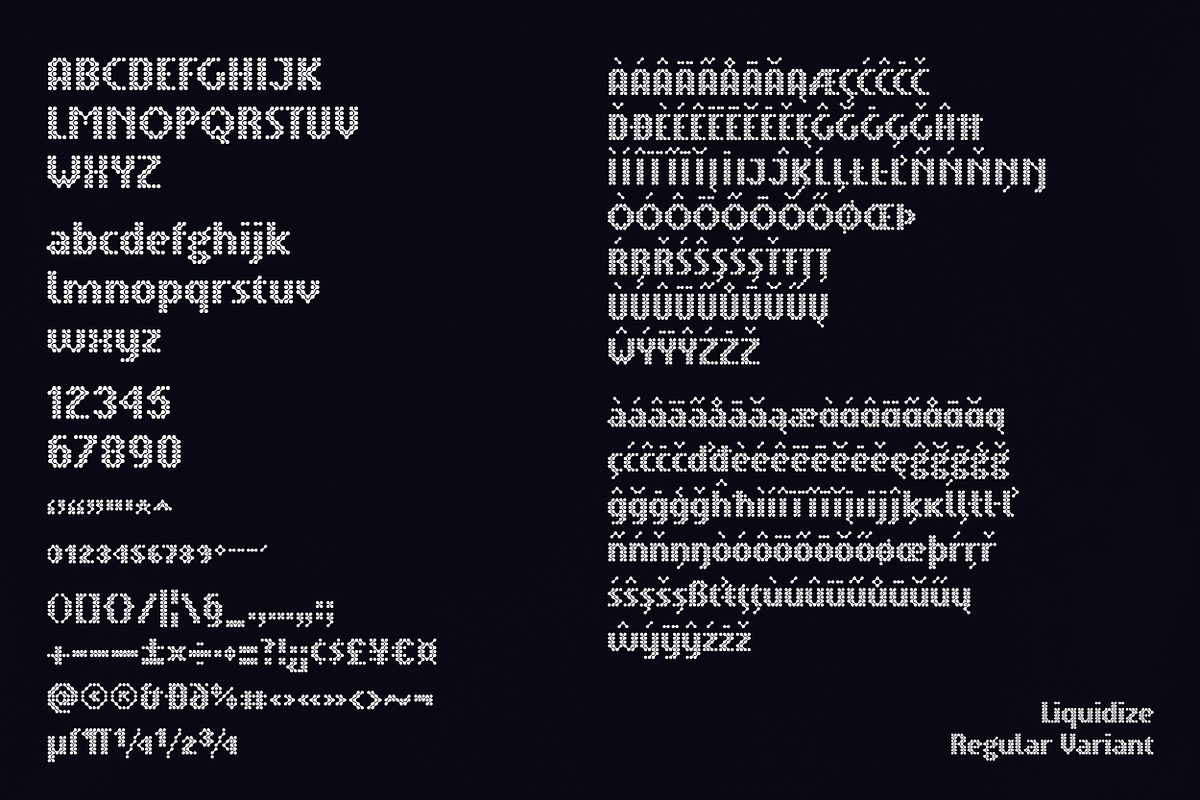 Liquidize | Fluid + Dotted Typeface, a Sans Serif Font by wendyleftmealone (Photo 4 of 9)