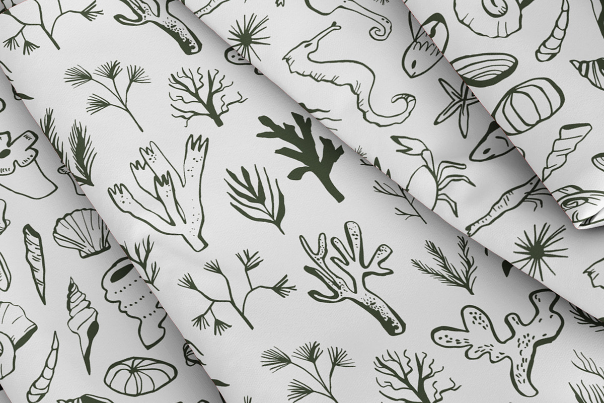 INKED SEALIFE hand drawn vector set, an Animal Illustration by Lena Nikolaeva (Photo 11 of 11)