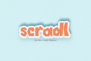 SCRADL. Layered Cutted Font Family.