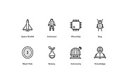 Science Related Thin Line Icons, an Outline Icon by vectorstank (Thumbnail 6 of 9)