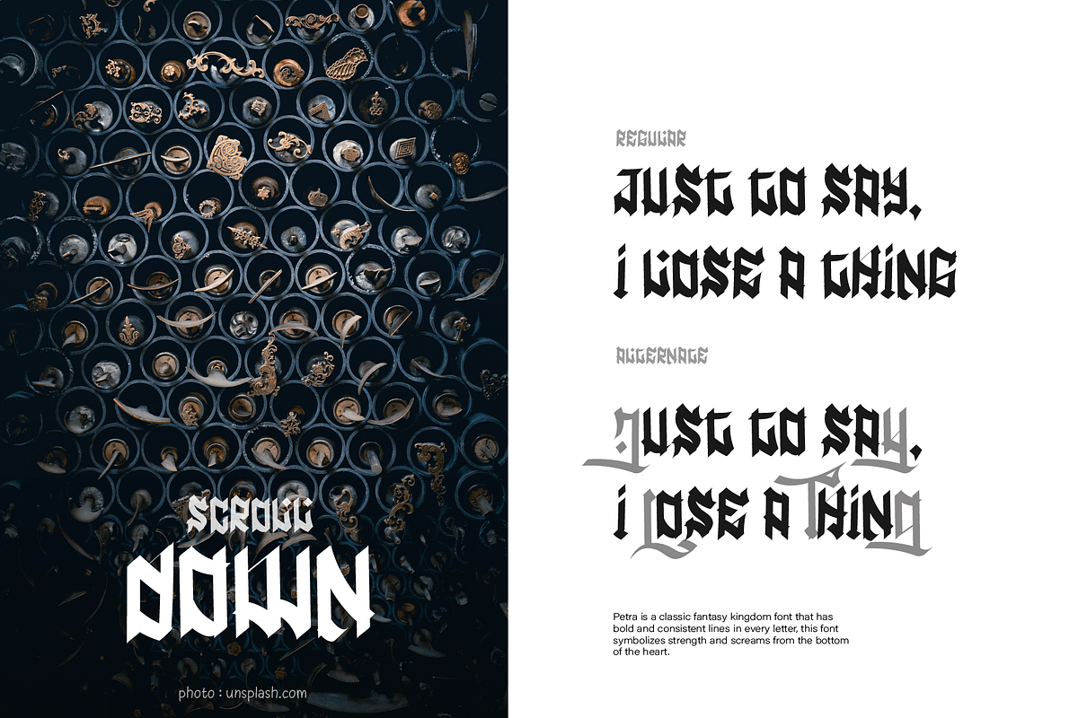 Petra Font, a Blackletter Font by Phoenix Dungeon (Photo 5 of 9)