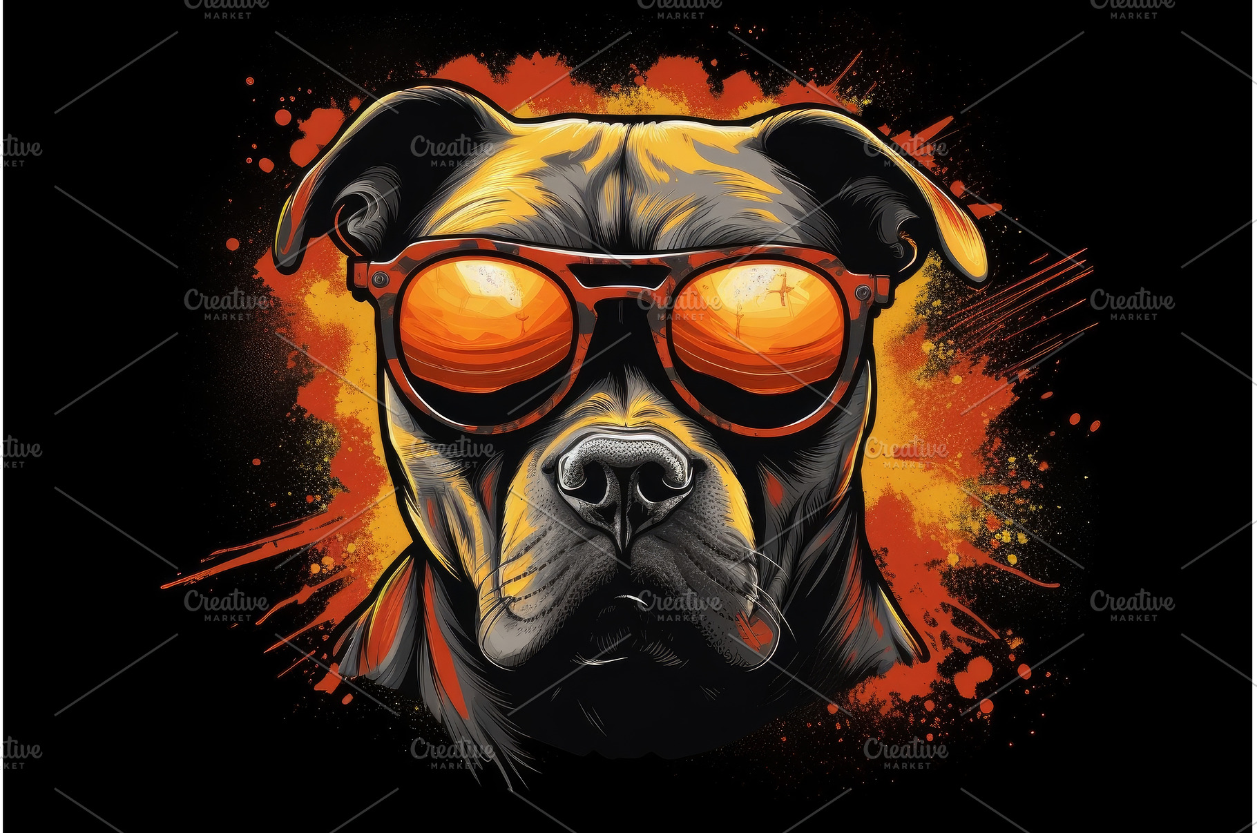 Pitbull splash. Generate Ai, an Animal Photo by Ylivdesign