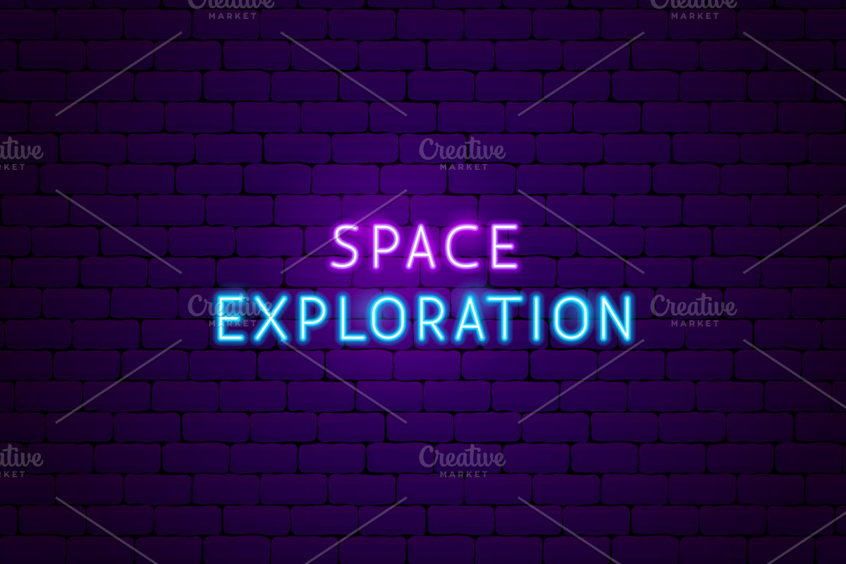 Outer Space Cosmos Neon Vector Icons, an Outline Icon by Anna_leni (Photo 9 of 9)