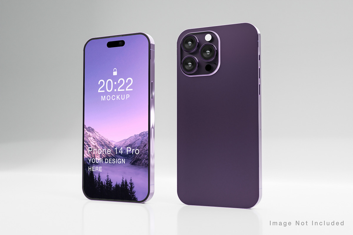 iPhone 14 pro, an iPhone Mockup by Zero_std (Photo 7 of 8)
