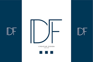 DF or FD logo monogram