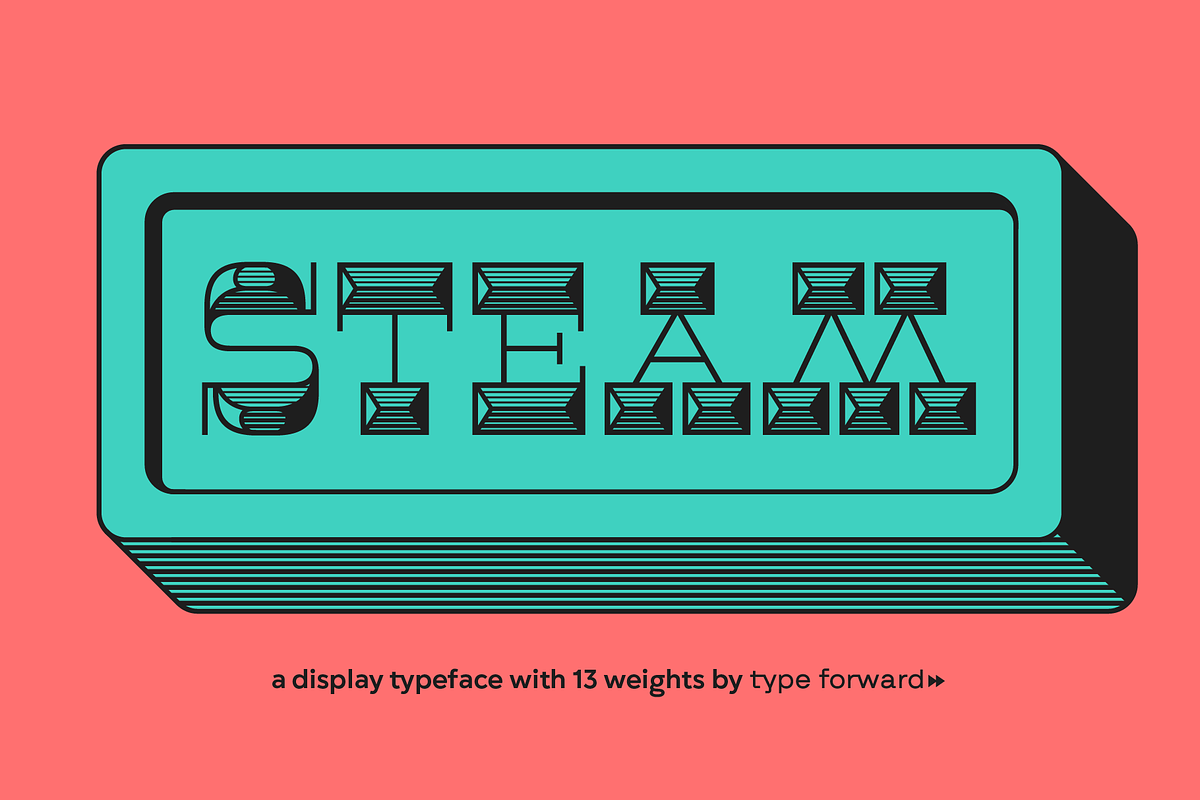 Steam Display Typeface