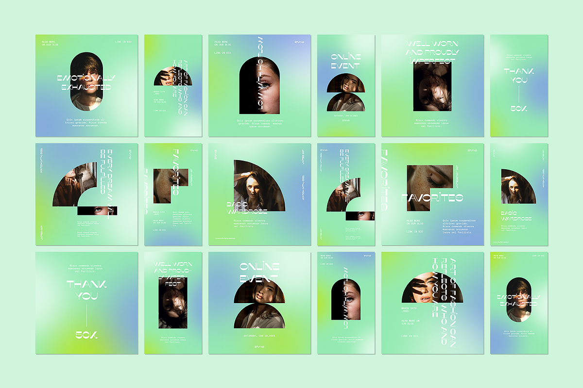 600 Minimalist Instagram Bundle, a Social Media Template by Creatchees.std (Photo 33 of 37)