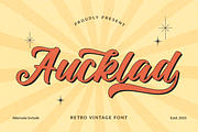 Auckland - Vintage Font, a Handwritten Font by Mozatype (Thumbnail 1 of 10)