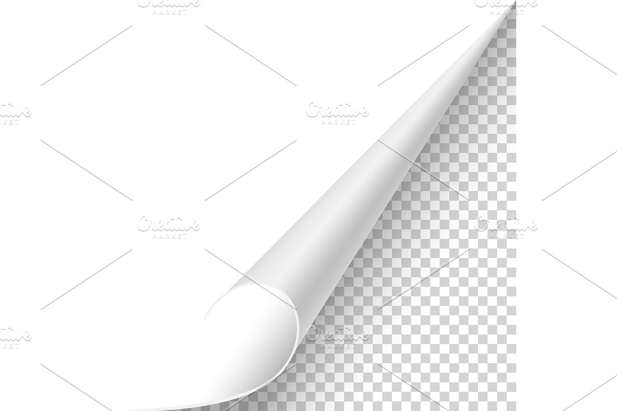 Curled paper corner. Curve, an Object Illustration by Things for designers