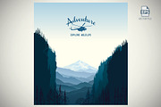 Mountain nature landscape., a Seasonal Illustration by Countryside life (Thumbnail 5 of 8)
