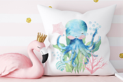 Oceanic Wonders Watercolor Clipart, an Animal Illustration by K&M Design Studio (Thumbnail 7 of 7)