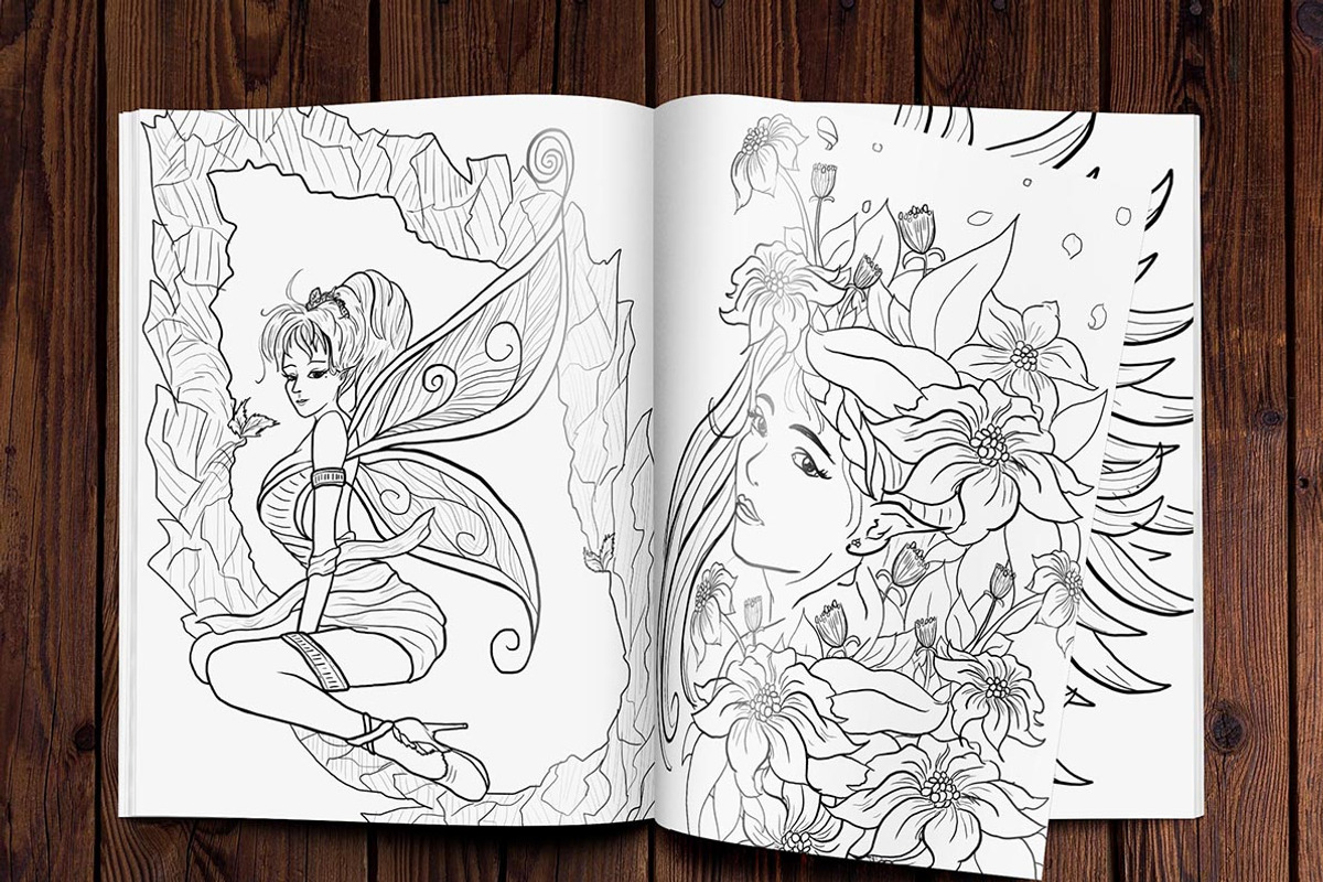 Adult and teen coloring book-part1, an Illustration by Natsuhisui (Photo 4 of 5)