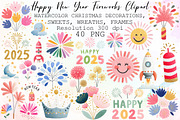 Happy New Year Fireworks Clipart Bun, an Illustration by Sublimation Artist (Thumbnail 1 of 6)